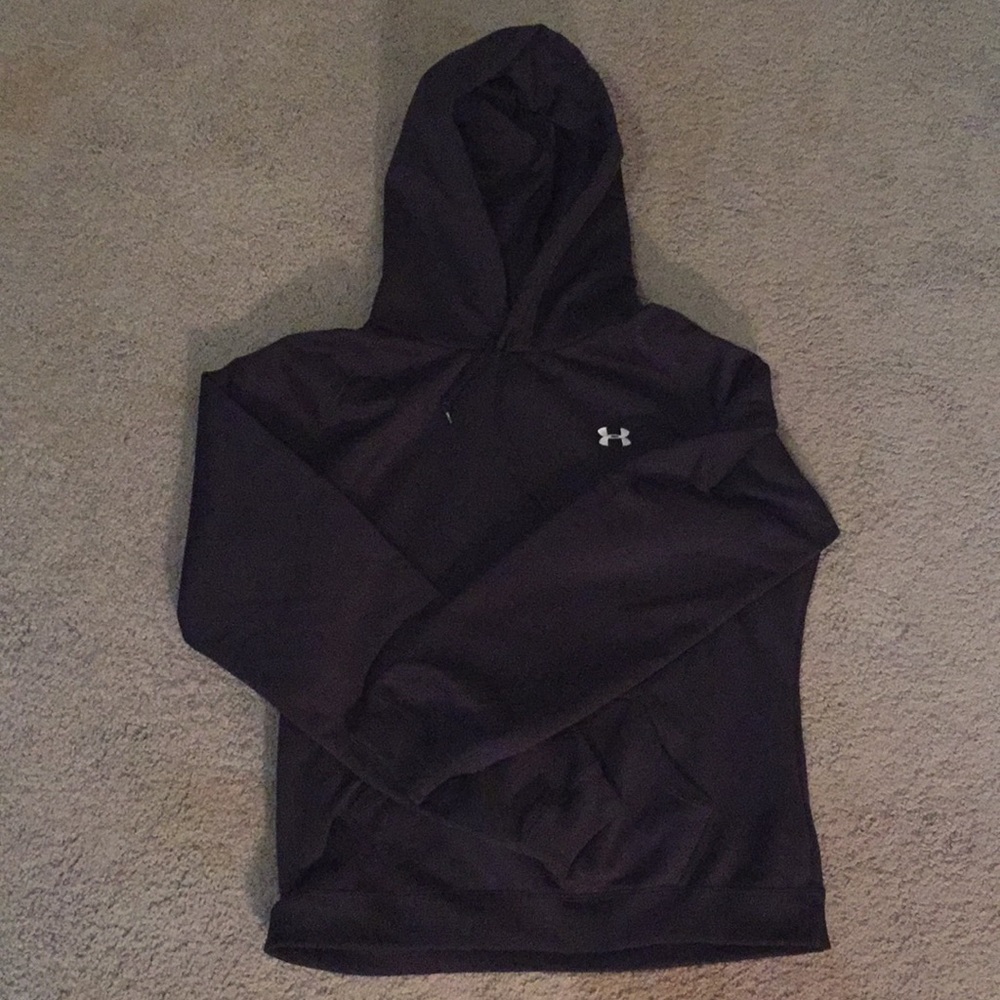 Plain black under armour hoodie